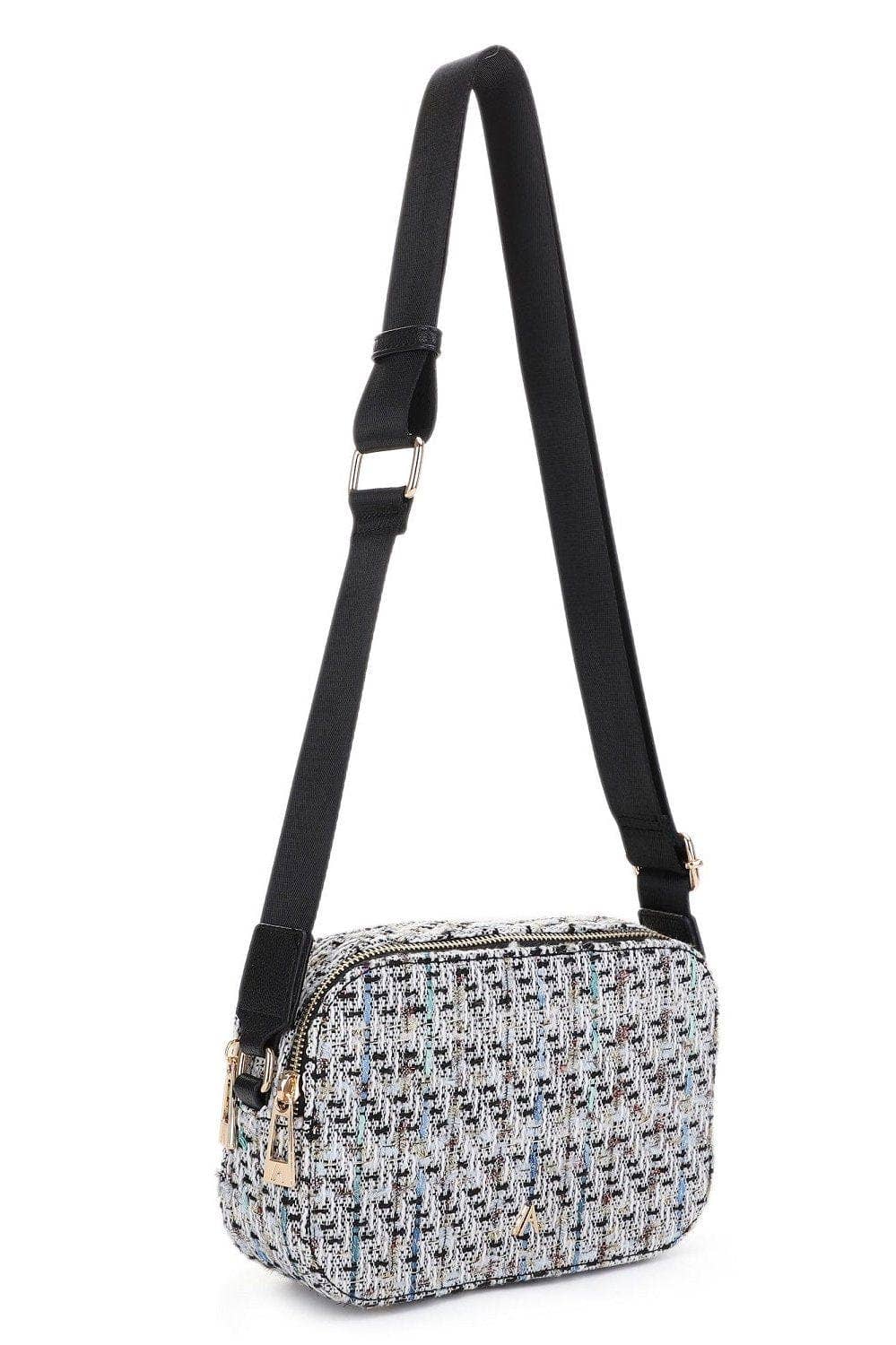 MiMi Wholesale - Wholesale Crossbody Bag - Women's - Graciela Tweed Double Zip Women's Crossbody Bag1