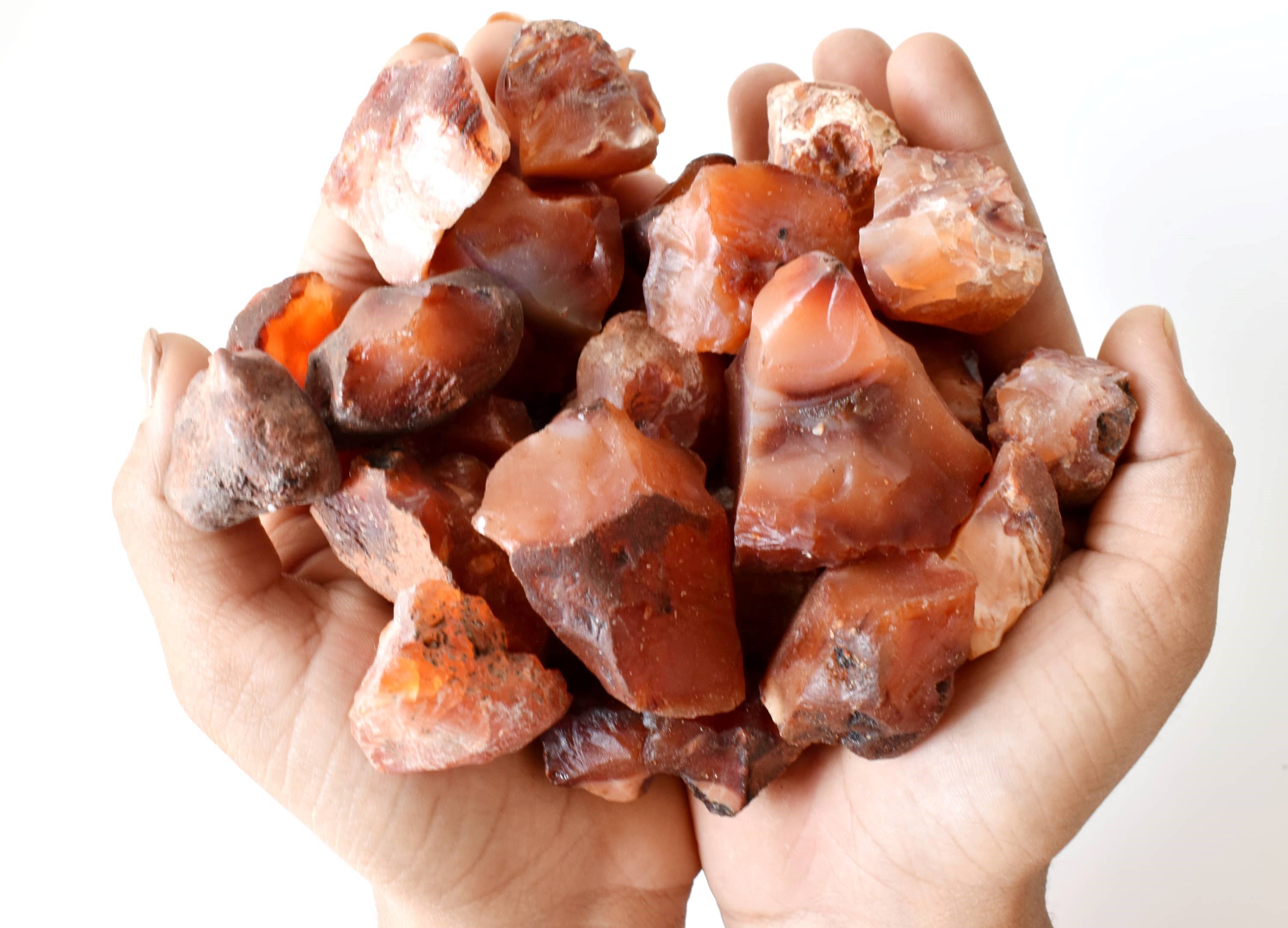 Soothing Crystals - Wholesale Spiritual Stone/Crystal - 100g Rough Gemstone | Carnelian | Healing Raw Crystals6