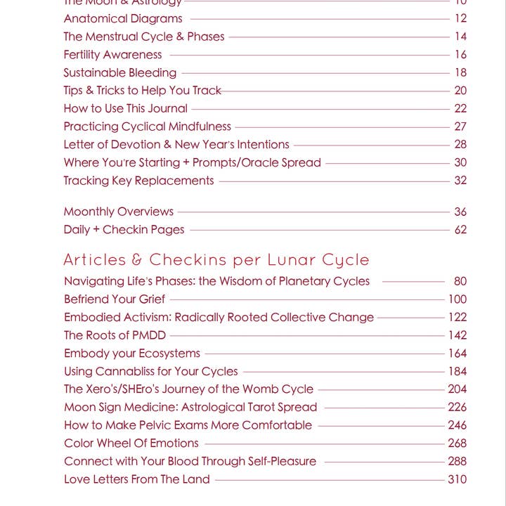 Cyclical Roots by Rachael Amber - Venta al por mayor Diario/agenda - Cycles Journal® 2025: planificador de seguimiento del ciclo menstrual y lunar