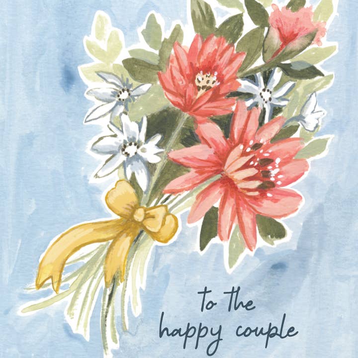 Jessica Frasz Studio – Engroshandel Bryllupskort – Bryllup buket lykønskning1