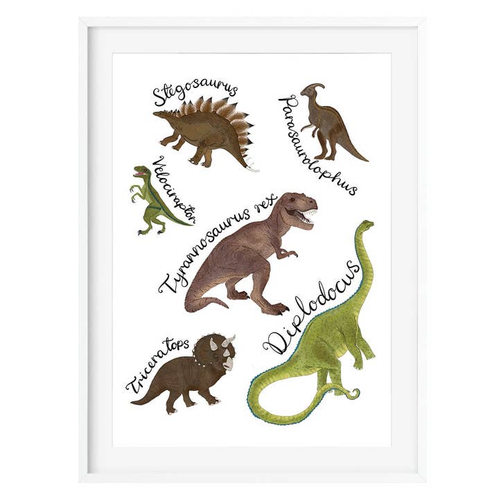 Dinosaur Nursery Art Print for wholesale by Poppins & Co.