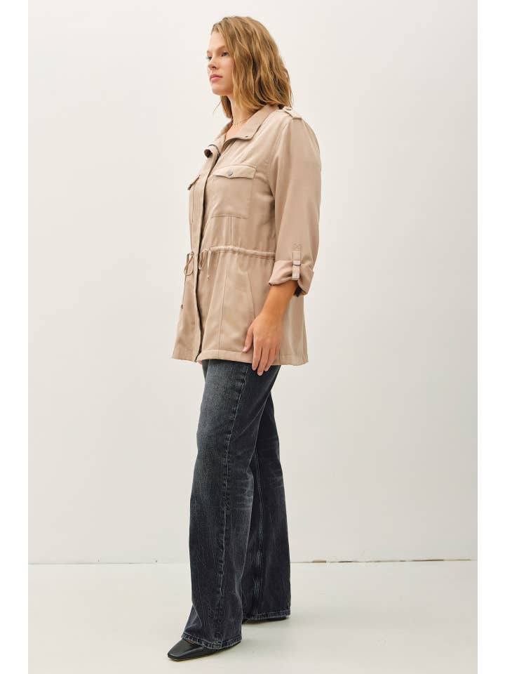 Be Cool - Wholesale Jacket - Women's - PLUS SIZE CINCHED WAIST CARGO UTILITY JACKET3