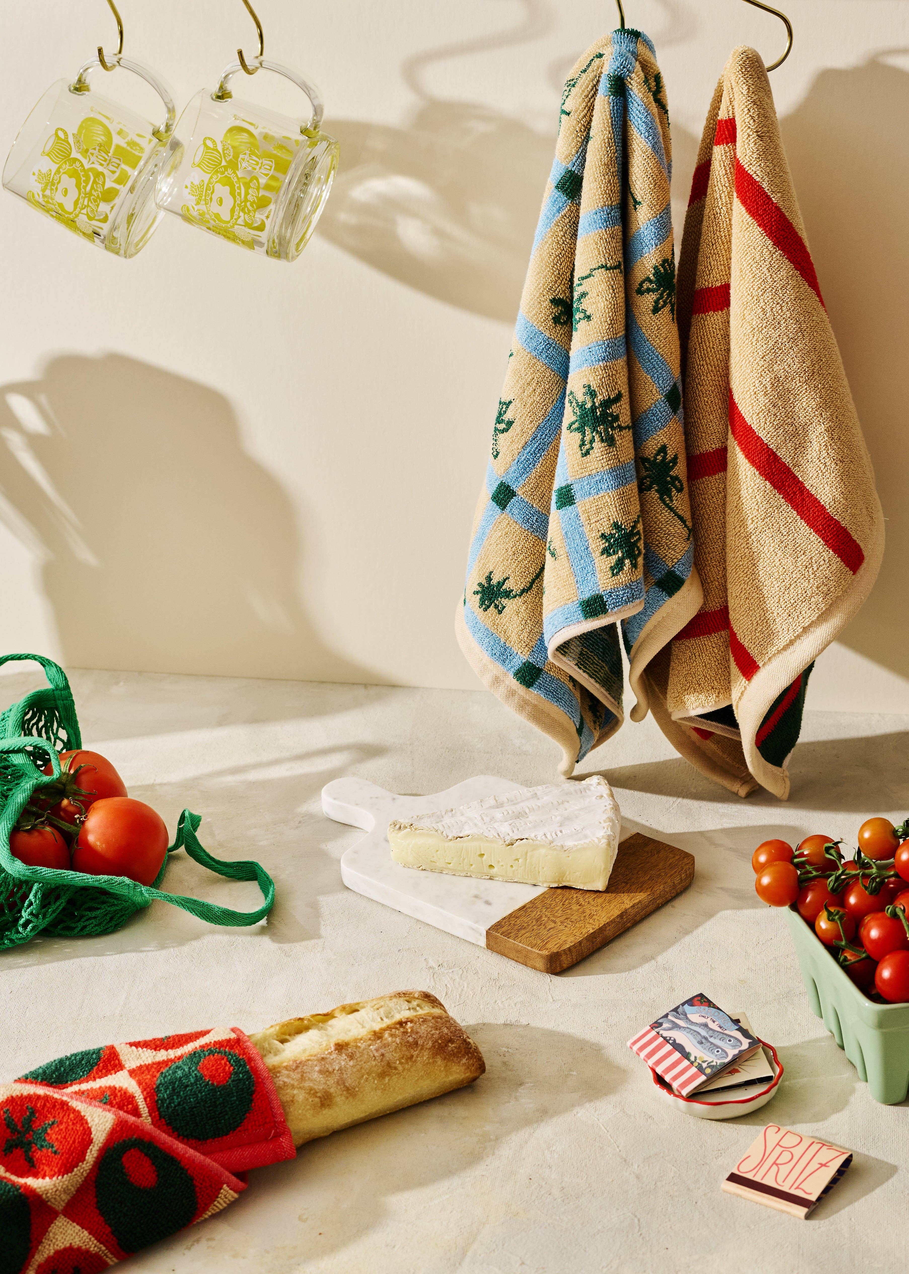 One & Only Paper - Wholesale Hand Towel - Tan Lines Palm Cotton Terry Cloth Towel4