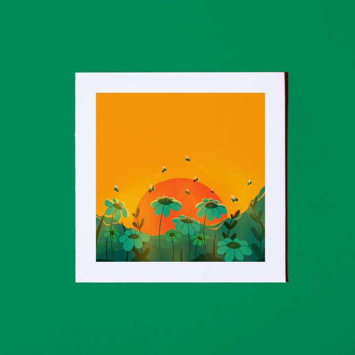 Illustration "Busy Bees at Sunset" for wholesale by felgsara