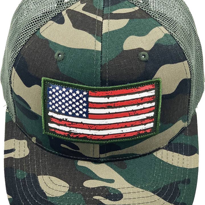 KBETHOS - Wholesale Trucker Hat - Men's - FLAG UV PRINT PATCH MESH BACK BALLCAP32