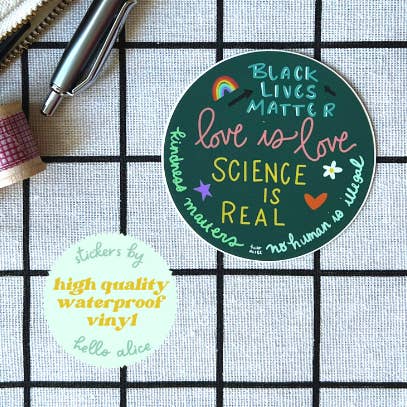 Core Values High Quality Vinyl Sticker for wholesale by Hello Alice