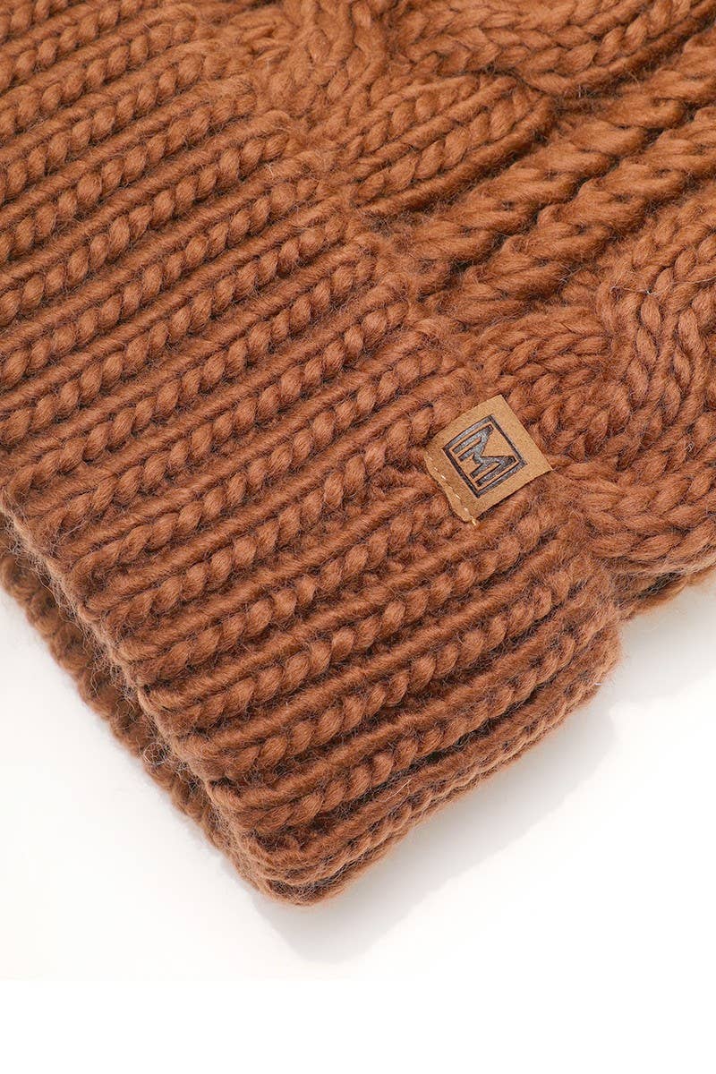 Fashion City - Wholesale Beanie - Women's - Women's Faux Fur Pom Beanie Hat with Sherpa Lining11