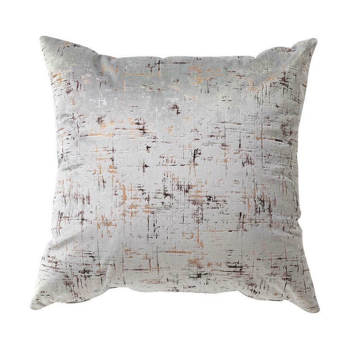 Light Grey Colour Velvet Cushion Cover with Gold Stamping for wholesale by RKAAS HOME