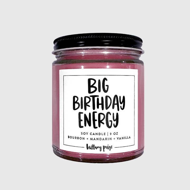 Brittany Paige - Wholesale Jar/Filled Candle - Big Birthday Energy Candle