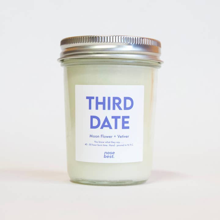 Third Date - Moon Flower & Vetiver Soy Candle for wholesale by Nose Best Candles