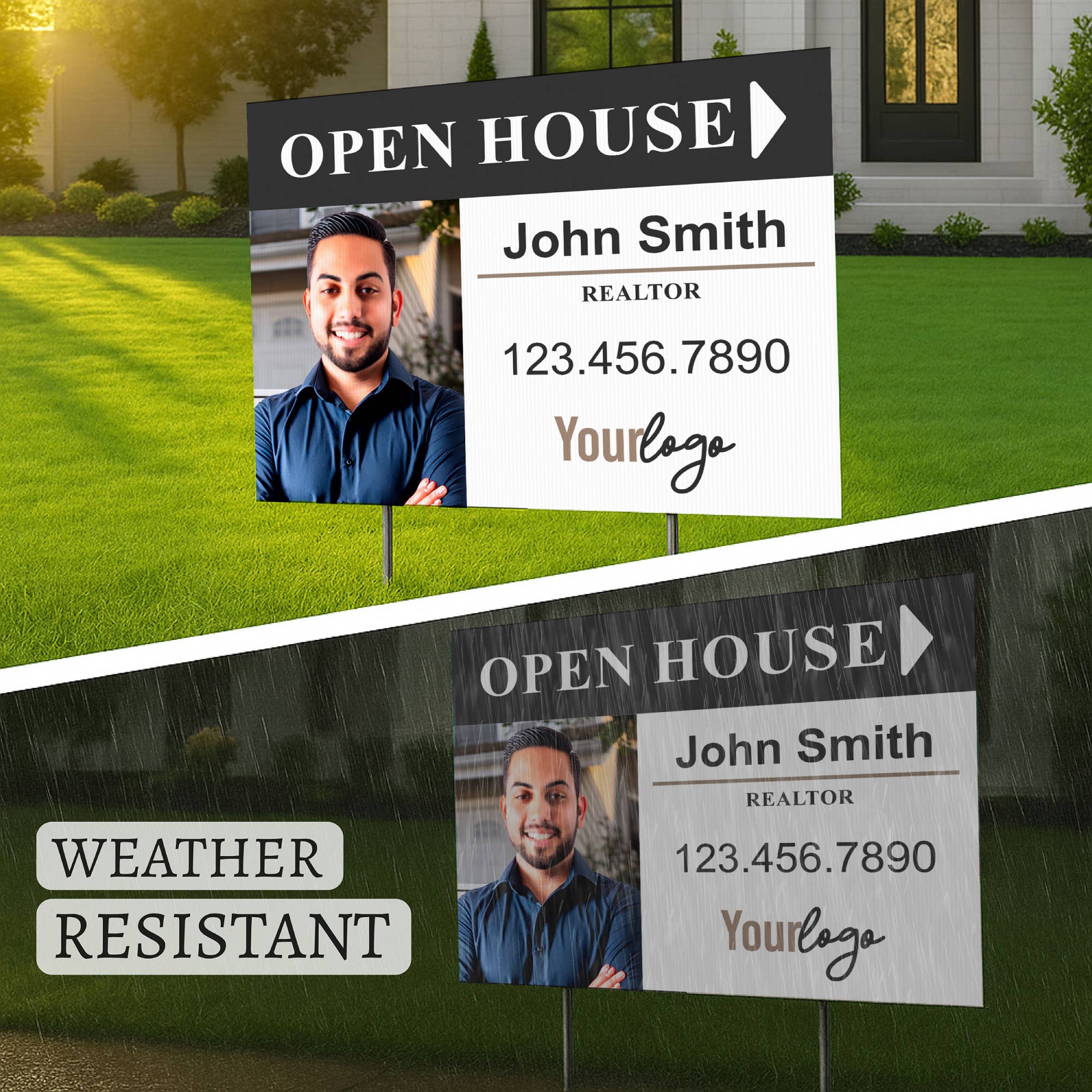 Famgraving – wholesale Sign – Custom Open House Yard Signs for Real Estate with Stakes10