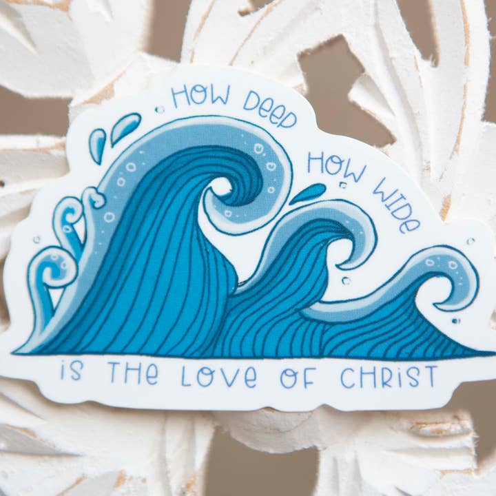 Chosen & Cherished - Wholesale Sticker - How Deep Christian Sticker | Christian Waterproof Sticker3
