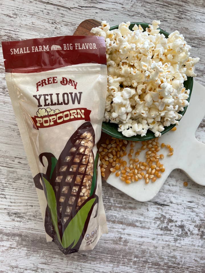 Yellow Butterfly Popcorn, 1 lb (16 oz) pouch: Farm Fresh, Non-GMO Popcorn for wholesale by Free Day Popcorn Company