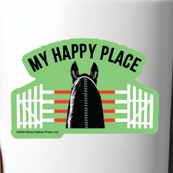 Autocolante de Cavalo de 3" Tumbler / Happy Place Jumpers / À PROVA DE ÁGUA por atacado de Horse Hollow Press