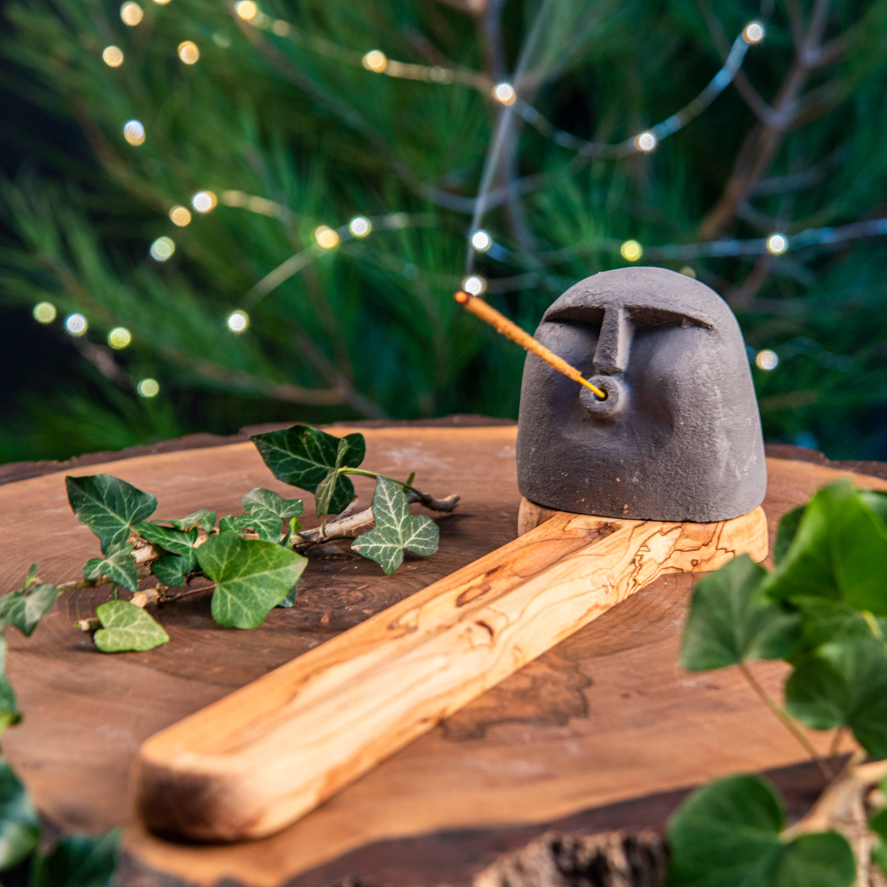 Troy Touch – wholesale Incense holder – Stone Face Incense Stick Holder GRANDE Stone Head3