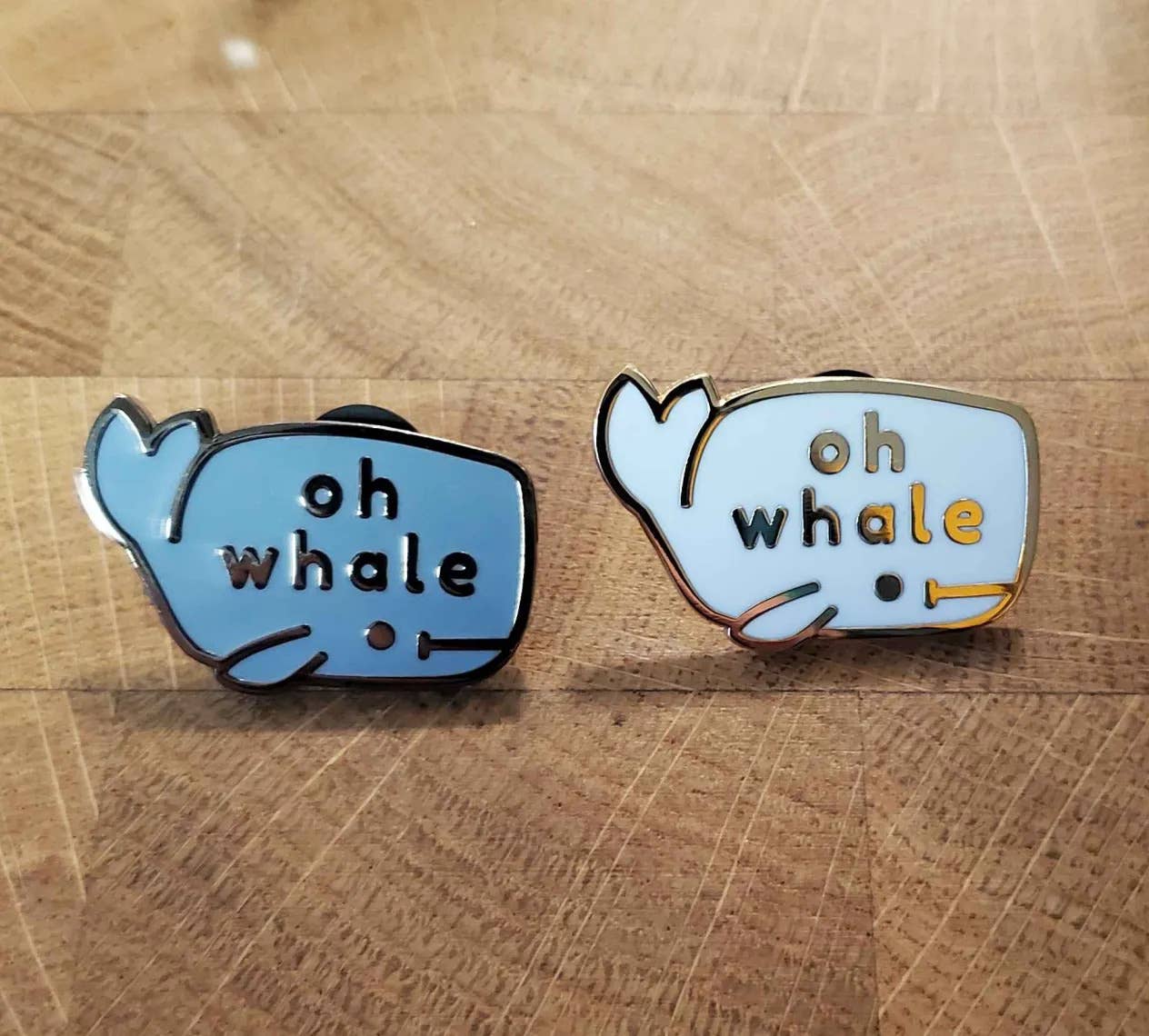 Opalescent Eel Illustration & Design - Wholesale Lapel Pin/Button - 'Oh Whale' Punny Enamel Pin6