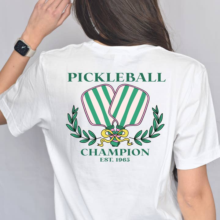 One Nine - Wholesale Screen Printed T-Shirt - Women's - Pickleball Social Club / Pickleball Tshirt 1