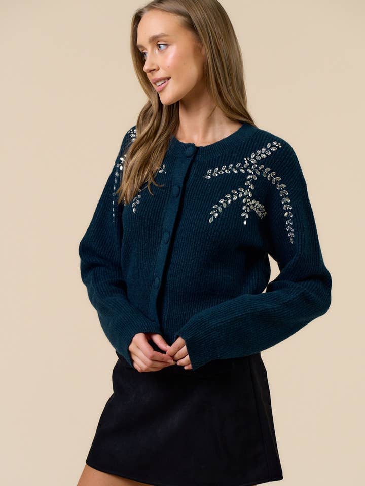 Pull orné de strass étincelants pour la vente par Lalavon