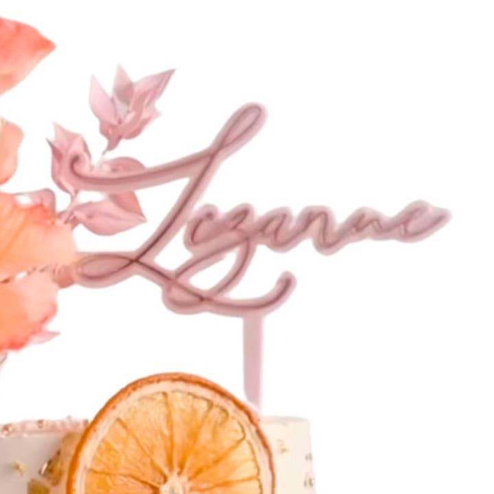 Flow Font Double Layer Cake Topper for wholesale by Harwill and Fox