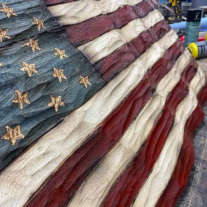 Schmedic Woodworking - Wholesale Sign - Textured Wavy Flag