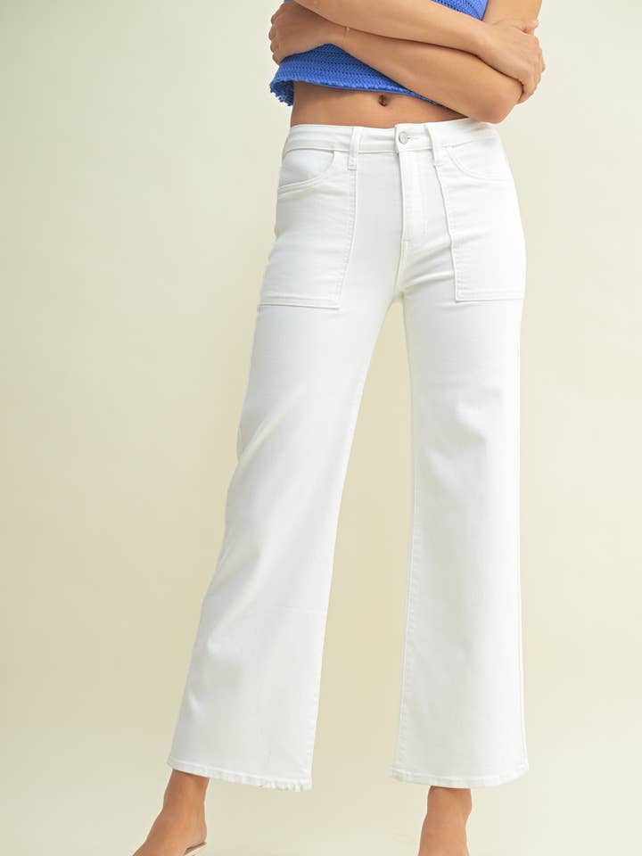 JP389 - WHT - Utility Pocket Relaxed Jean for wholesale by Just USA Jeans