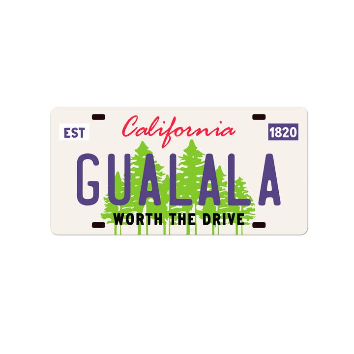 Gualala Plate Sticker for wholesale by Sweet Bippy Press