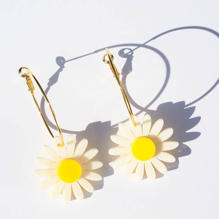 Emeldo - Wholesale Hoop Earrings - Daisy Hoops // Select Daisy Colour + Hoop3