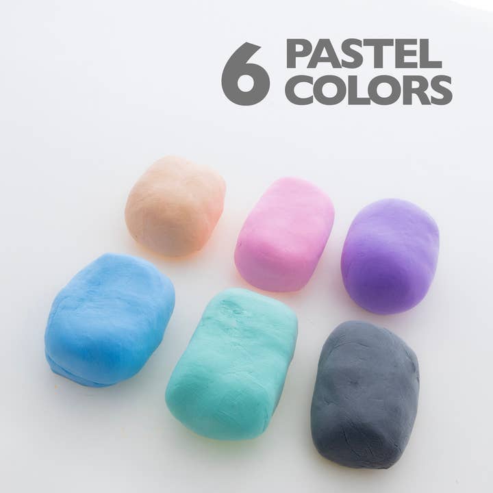 BAZIC Products - Wholesale Clay - Air Dry Modeling Clay 6 Pastel Color 0.5 Oz.