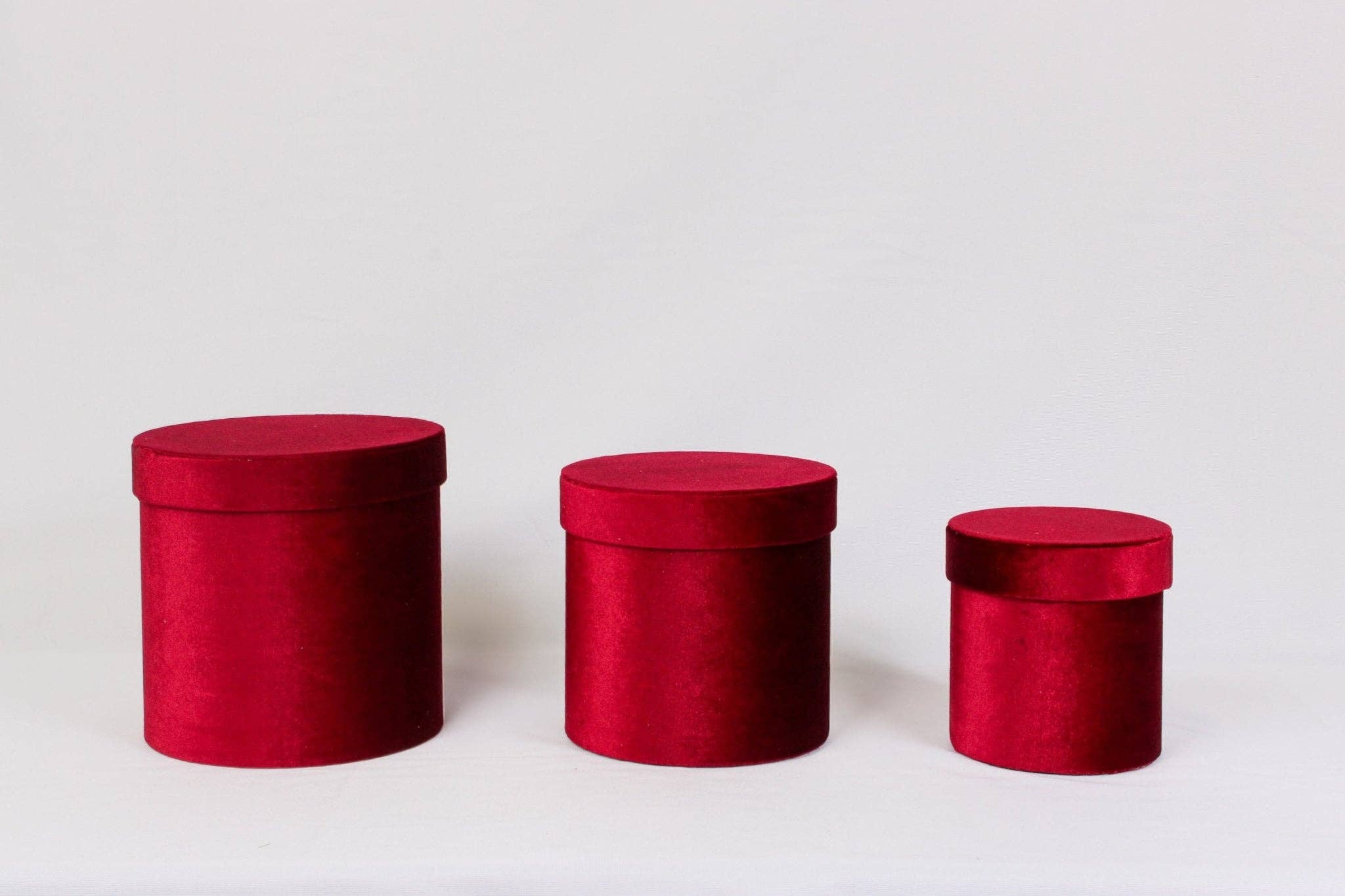 Elegant Design Supply - Wholesale Gift Box - Velvet Round Flower Hat Box with Lid22