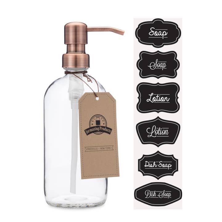Jarmazing Products - Wholesale Soap Dispenser - Clear Glass 16oz Bottle Soap and Lotion Dispenser4