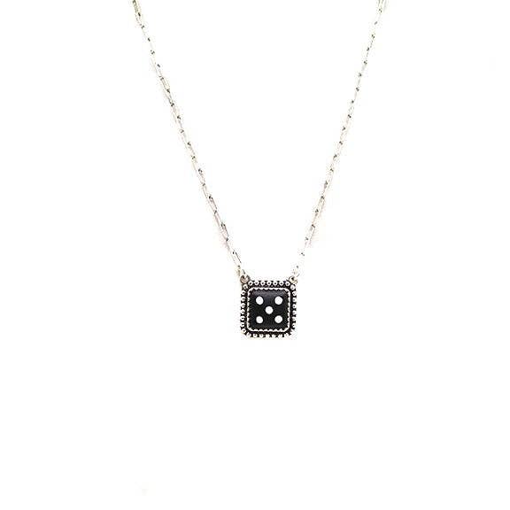 Snowing West - Wholesale Pendant/charm necklace - Black Dice Necklace