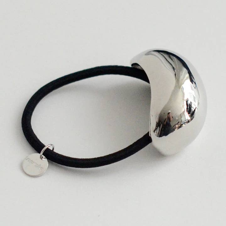 Bold Crescent Metal Cuff Hair Tie | Silver for wholesale by nar'sha
