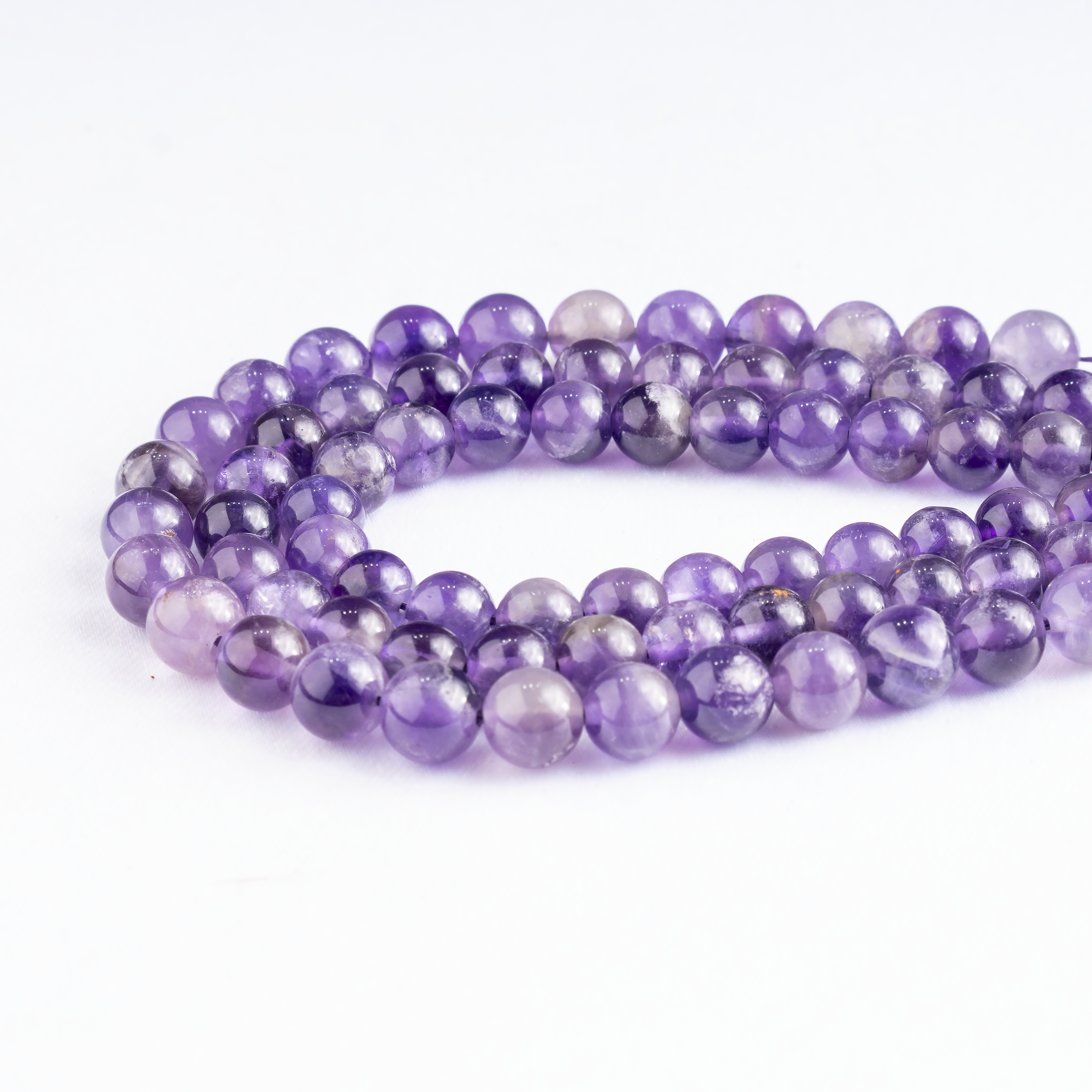Soothing Crystals Beads - Vendita all'ingrosso Perline - Perle rotonde di cristallo | Ametista | Perle curative di pietra preziosa2