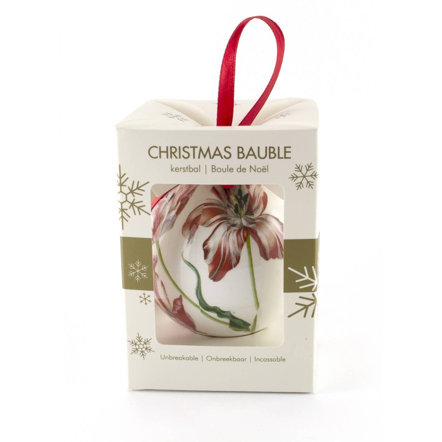 MUSEUM WEBSHOP - Wholesale Ornament - Christmas Ball, Three Tulips, Merian, Unbreakable1
