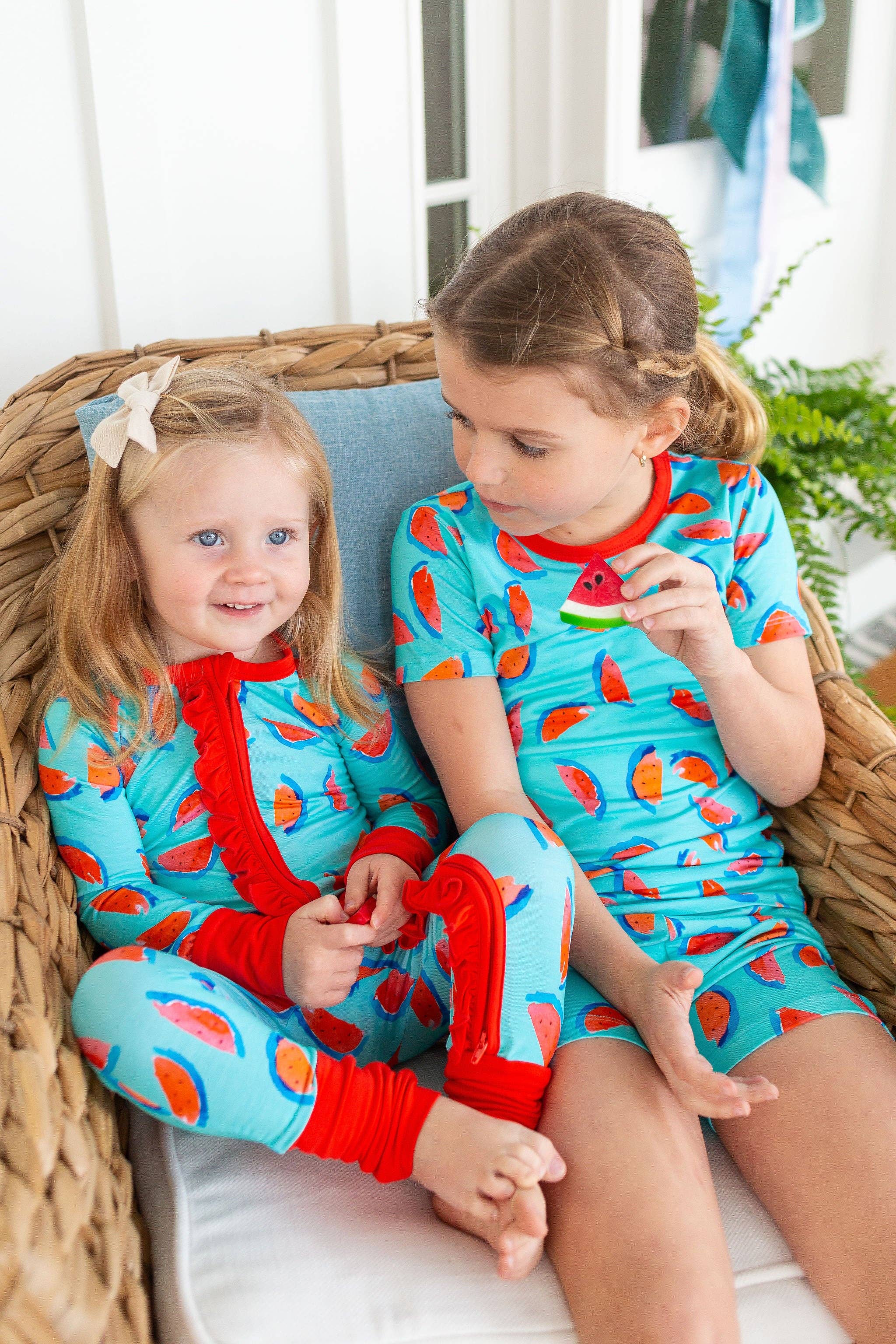 Sweet Bay Clothing – wholesale Jumpsuit – Baby – Watermelon Ruffle Zipper Onesie1
