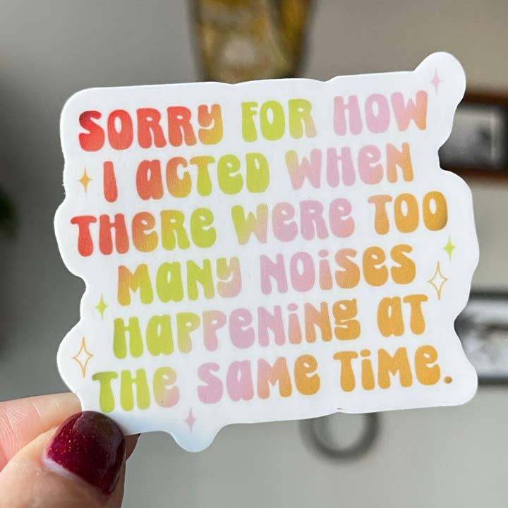 Too Many Noises sticker for wholesale by Thanks, Capitalism!