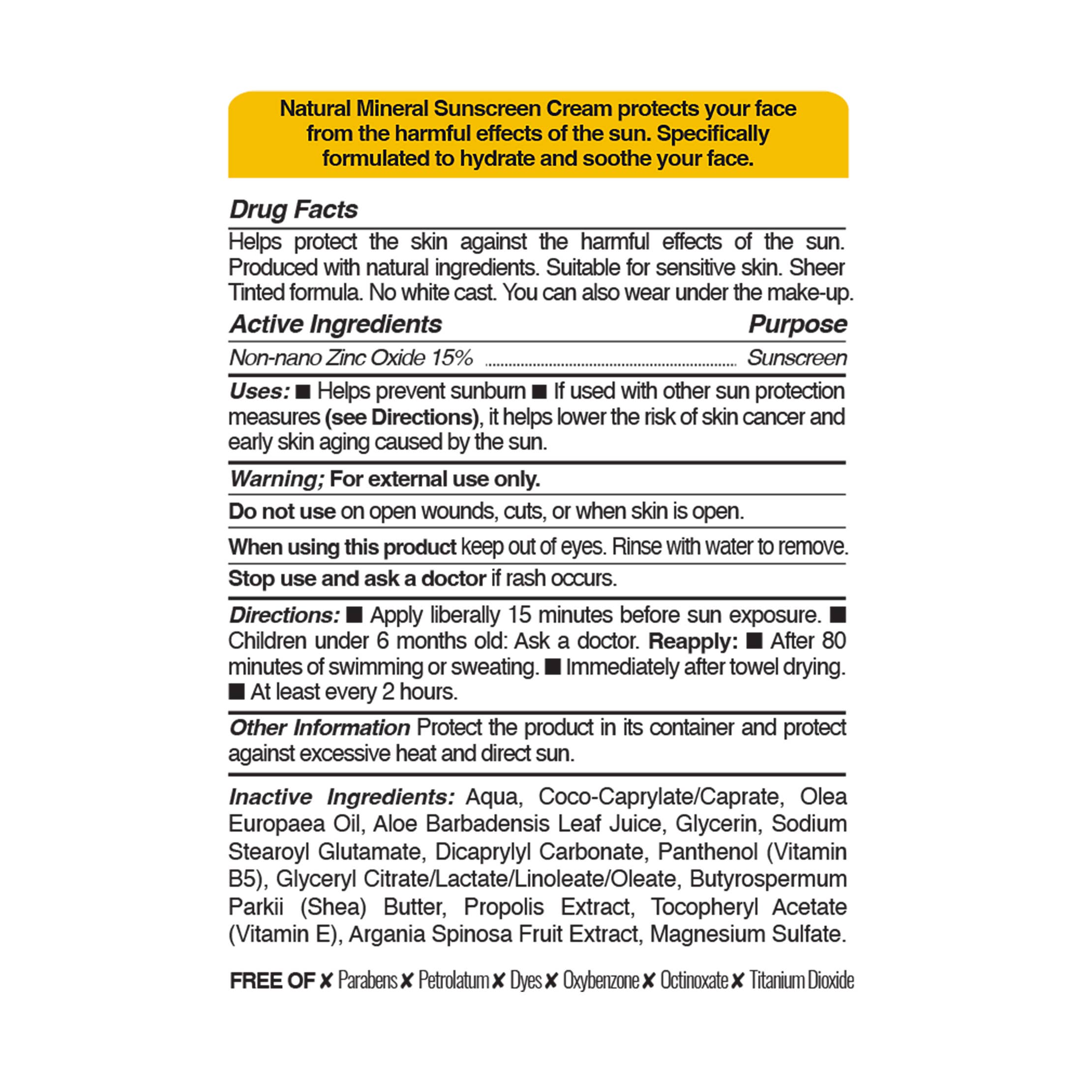 BEE&YOU – wholesale Sunscreen – SPF 50 Natural Mineral Sunscreen for Face | Coral Reef Safe1