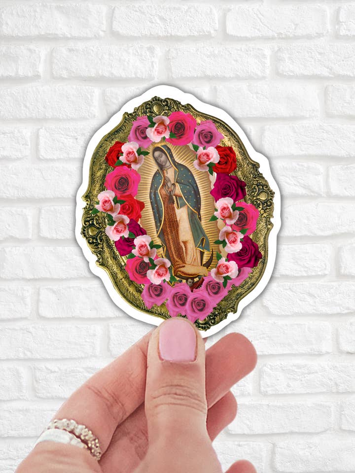 Adesivo Virgen de Guadalupe per la vendita all'ingrosso da parte di Lalatina Shop