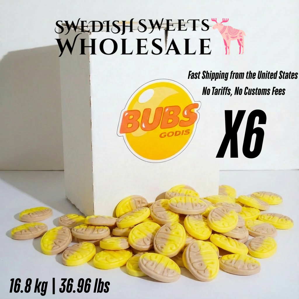 Swedish Sweets Wholesale LLC - Swedish Candy - Wholesale Gummy - Swedish Candy - Banana Bubs 6,17 lbs 3