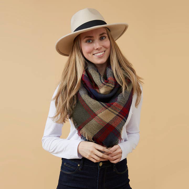 Hadley Wren - Wholesale Scarf - Women's - Sangria Blanket Scarf2