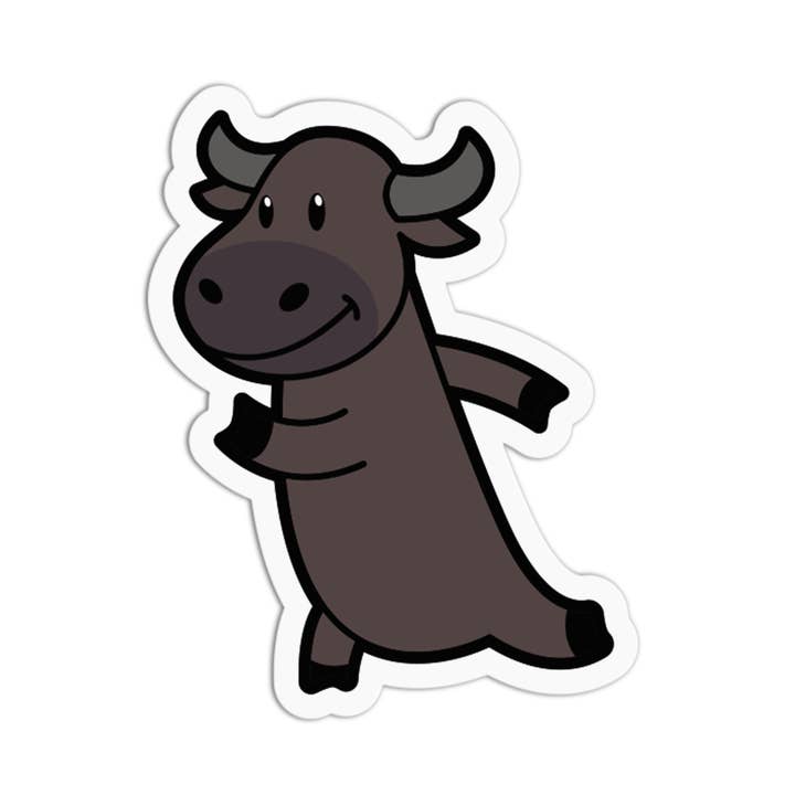Adesivi testurizzati Carabao — vita felice, saltellante e rilassata per la vendita all'ingrosso da parte di the stkr store
