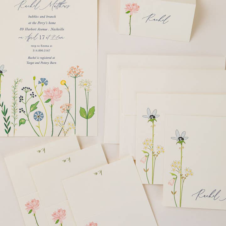 Karen Adams Designs - Wholesale Invitations - All in Bloom Invitations2