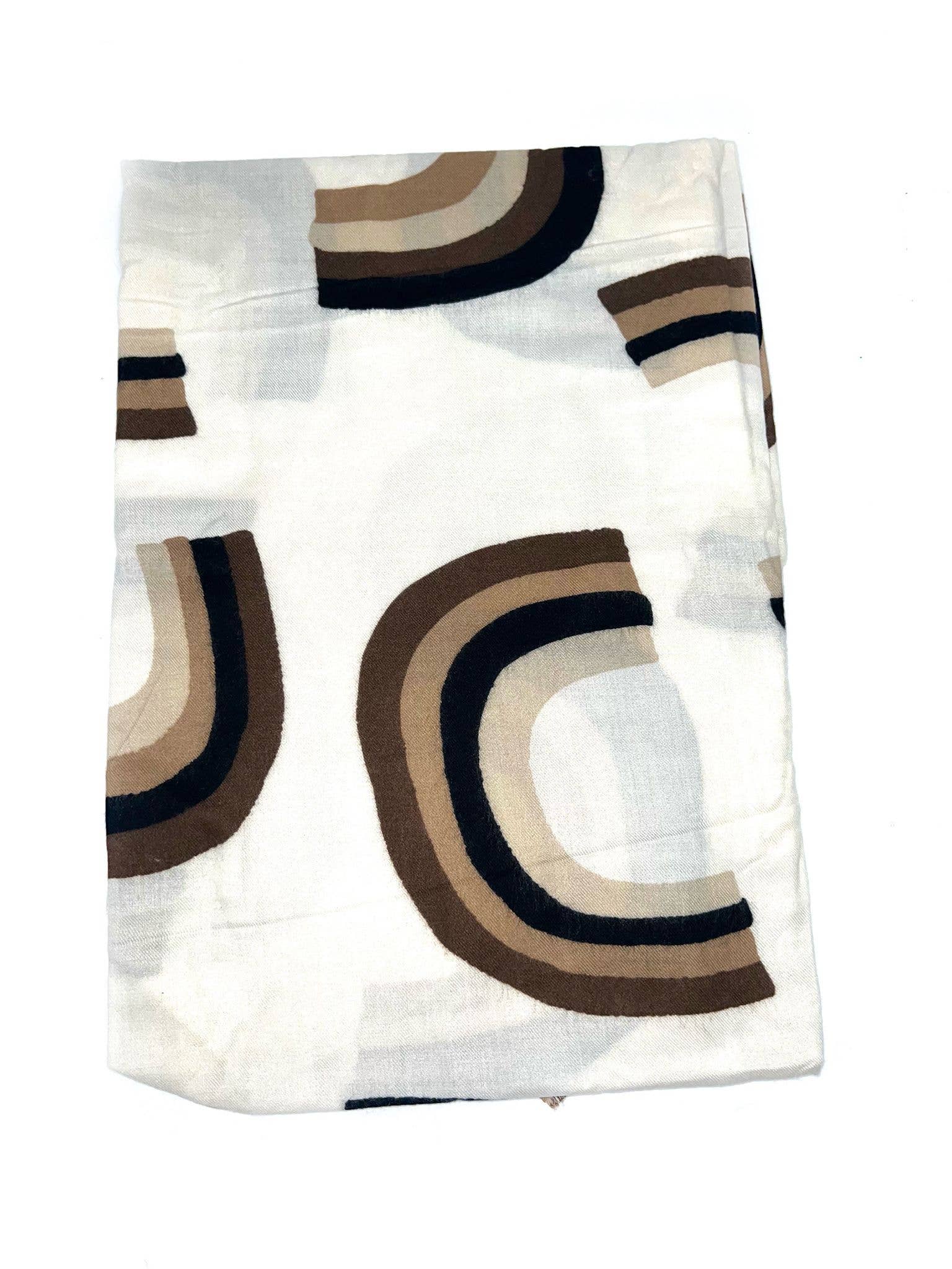 LINETA - Wholesale Scarf - Women's - LL-13 Thick scarf with geometric pattern1