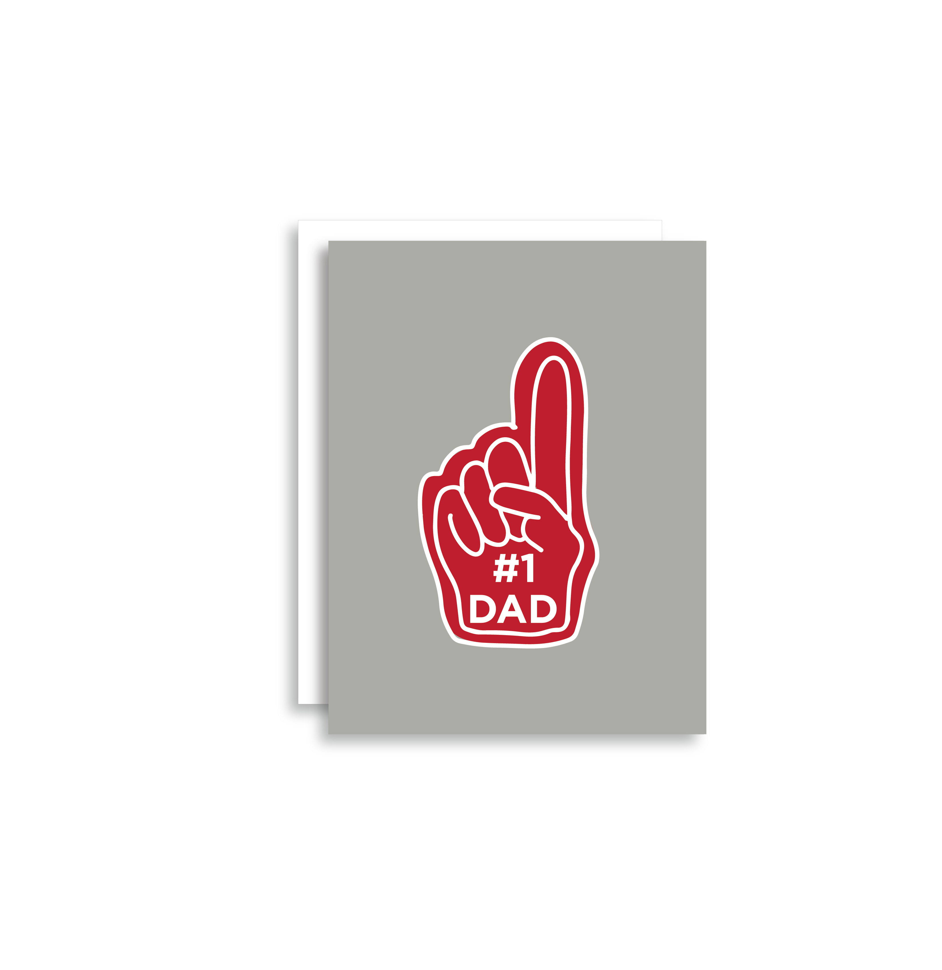 Birdie Mae Designs - Wholesale Father's Day Card - #1 Dad Sports Fan Hand Fathers Day Greeting Card0