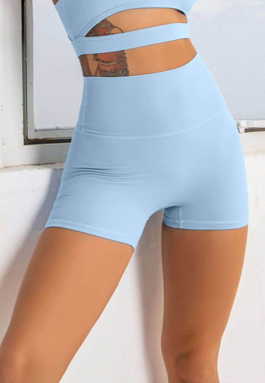 Active by Anna-Kaci - Wholesale Athletic Shorts - Women's - Biker High Rise Sculpting Tight Shorts6