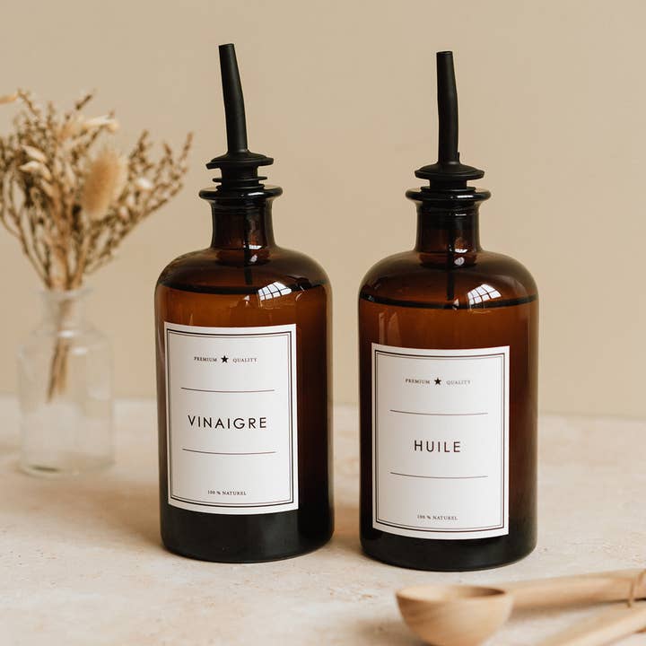 Les Flacons de l’Apothicaire – wholesale Oil/vinegar dispenser – Oil - Amber Bottle1
