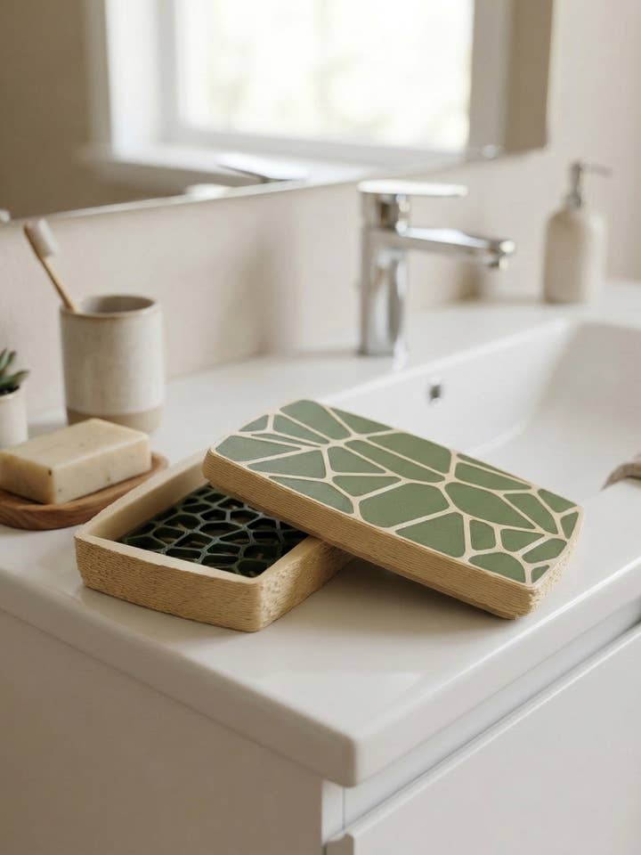 Anpassningsbar rese-tvåldosa med avrinning - 3D-utskrift (PLA) för wholesale av Ben-J-3Dcrea