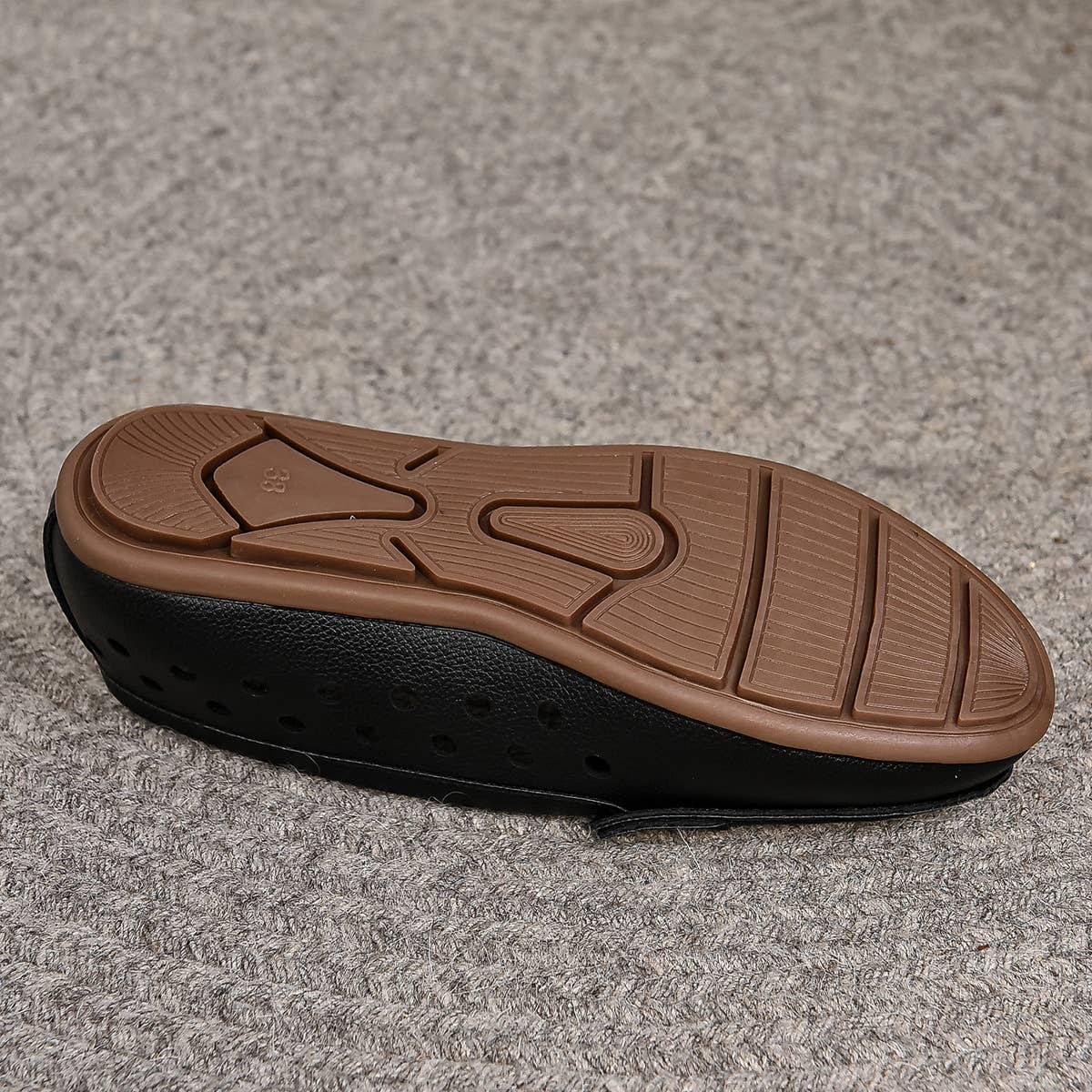 Black Hollow-out Flat Loafers for wholesale on Faire2