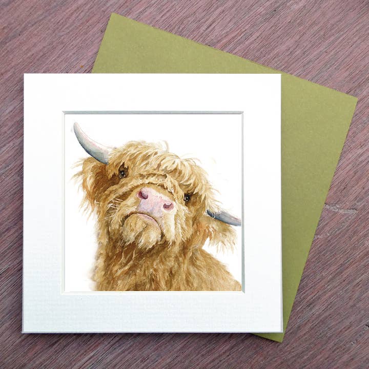 Highland Cow, Molto più di una semplice carta, Donald per la vendita all'ingrosso da parte di Field and Fur Gifts