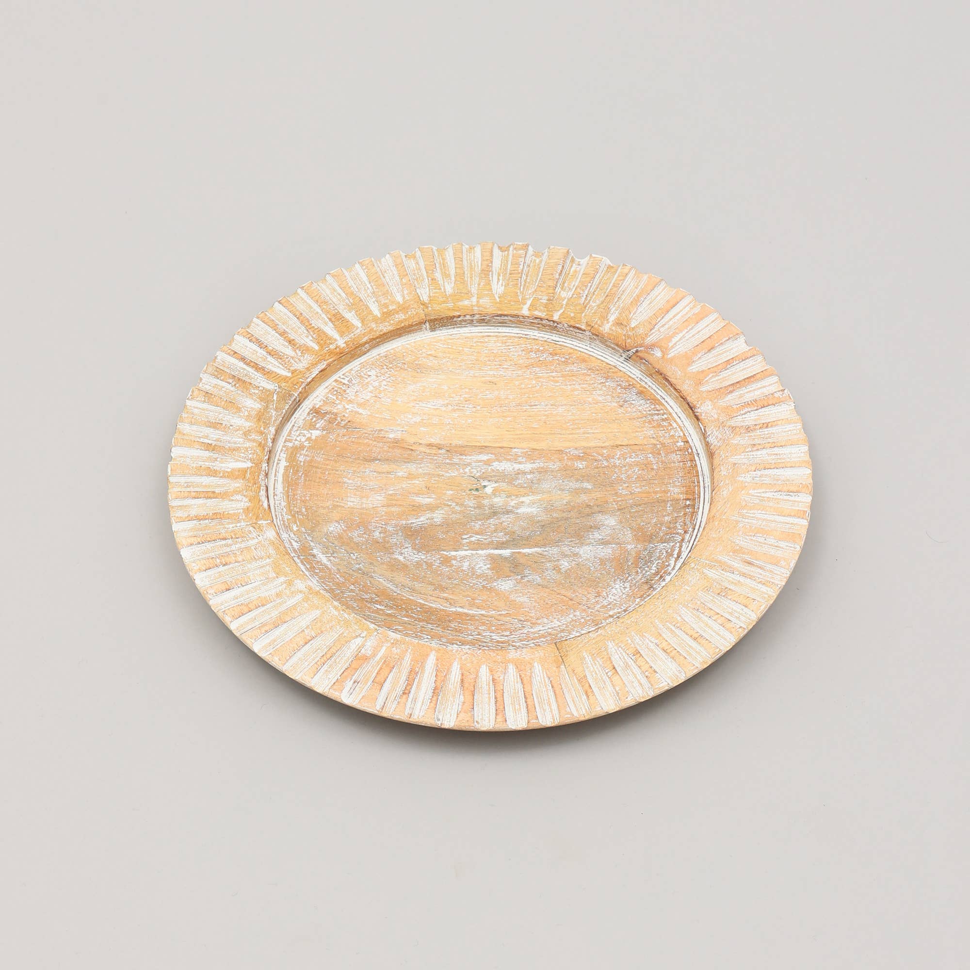 ExpoBazaar - Wholesale Dinner Plate - Wood Charger Plate | Handmade 13" Artisan Wooden Tableware1